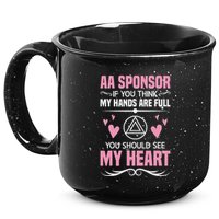 Alcoholics Anonymous Aa Sobriety Recovery Aa Na Sponsor 15oz Campfire Ceramic Mug