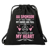 Alcoholics Anonymous Aa Sobriety Recovery Aa Na Sponsor Drawstring Bag