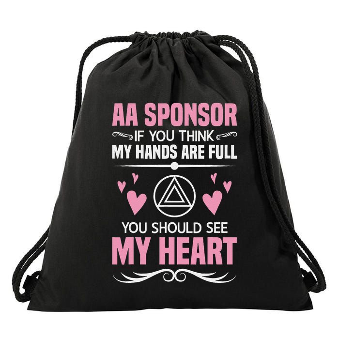 Alcoholics Anonymous Aa Sobriety Recovery Aa Na Sponsor Drawstring Bag