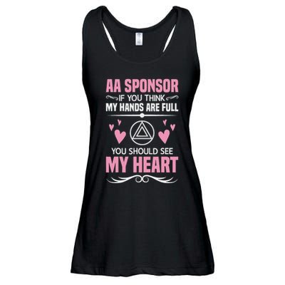 Alcoholics Anonymous Aa Sobriety Recovery Aa Na Sponsor Ladies Essential Flowy Tank