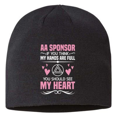 Alcoholics Anonymous Aa Sobriety Recovery Aa Na Sponsor Sustainable Beanie