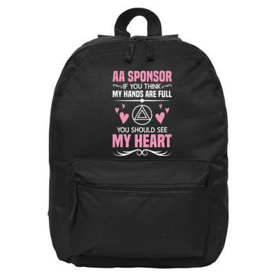 Alcoholics Anonymous Aa Sobriety Recovery Aa Na Sponsor 16 in Basic Backpack