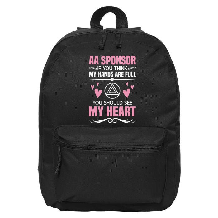 Alcoholics Anonymous Aa Sobriety Recovery Aa Na Sponsor 16 in Basic Backpack