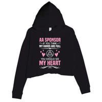Alcoholics Anonymous Aa Sobriety Recovery Aa Na Sponsor Crop Fleece Hoodie