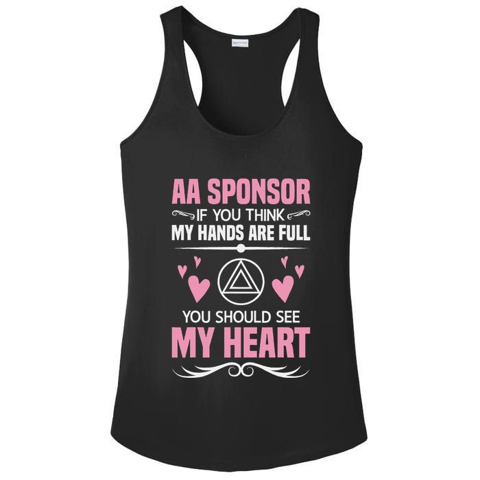 Alcoholics Anonymous Aa Sobriety Recovery Aa Na Sponsor Ladies PosiCharge Competitor Racerback Tank