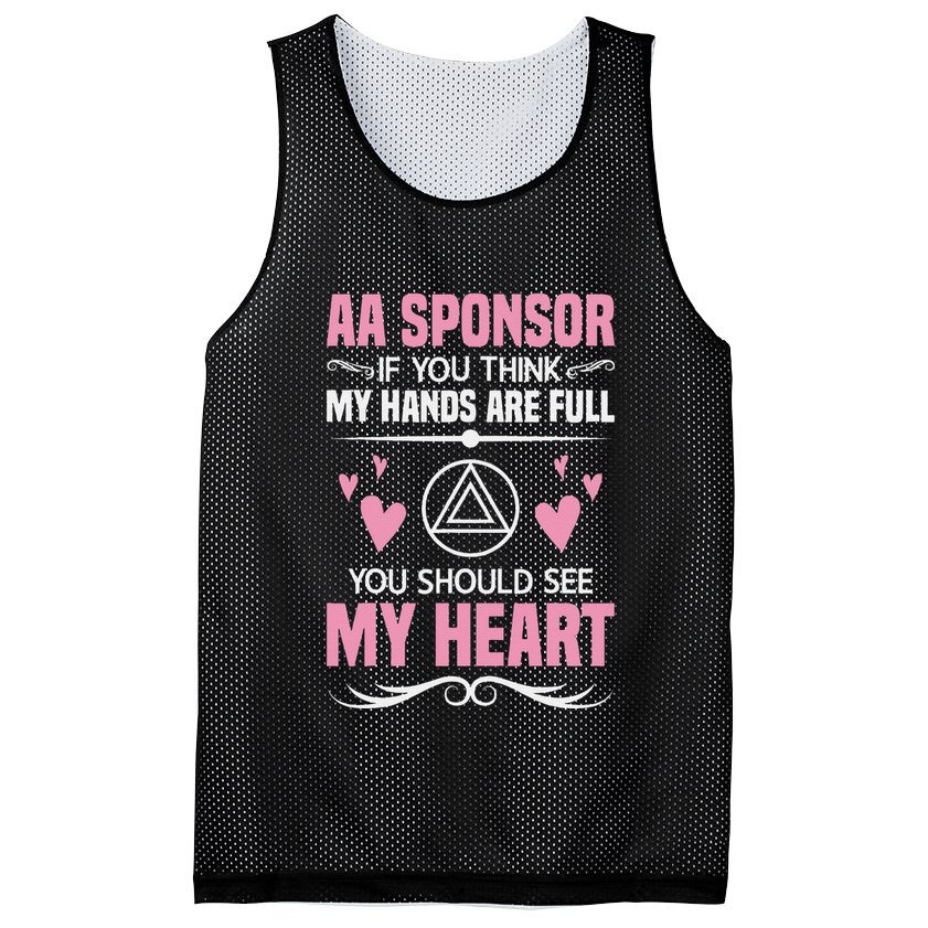 Alcoholics Anonymous Aa Sobriety Recovery Aa Na Sponsor Mesh Reversible Basketball Jersey Tank