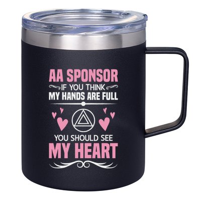 Alcoholics Anonymous Aa Sobriety Recovery Aa Na Sponsor 12oz Stainless Steel Coffee Mug