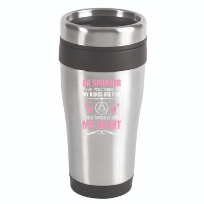 Alcoholics Anonymous Aa Sobriety Recovery Aa Na Sponsor 16oz Travel Tumbler