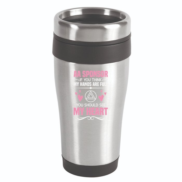 Alcoholics Anonymous Aa Sobriety Recovery Aa Na Sponsor 16oz Travel Tumbler