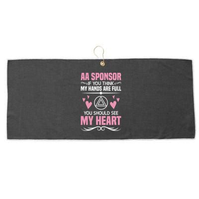 Alcoholics Anonymous Aa Sobriety Recovery Aa Na Sponsor Large Microfiber Waffle Golf Towel