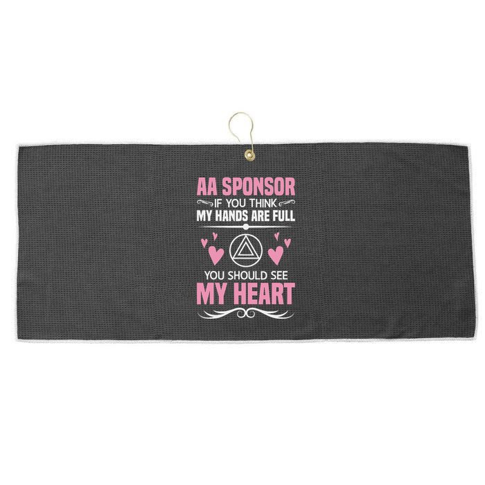 Alcoholics Anonymous Aa Sobriety Recovery Aa Na Sponsor Large Microfiber Waffle Golf Towel