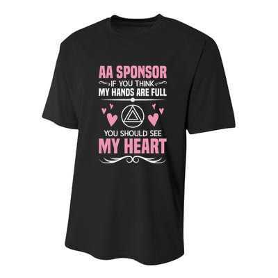 Alcoholics Anonymous Aa Sobriety Recovery Aa Na Sponsor Youth Performance Sprint T-Shirt