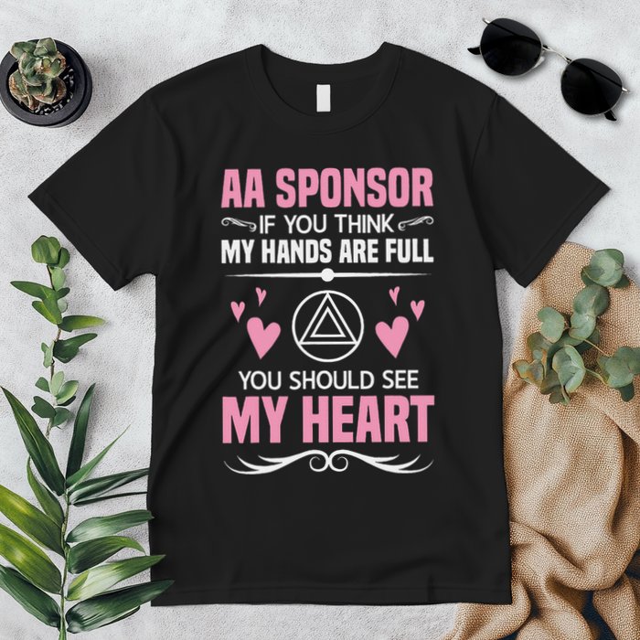 Alcoholics Anonymous Aa Sobriety Recovery Aa Na Sponsor Premium T-Shirt