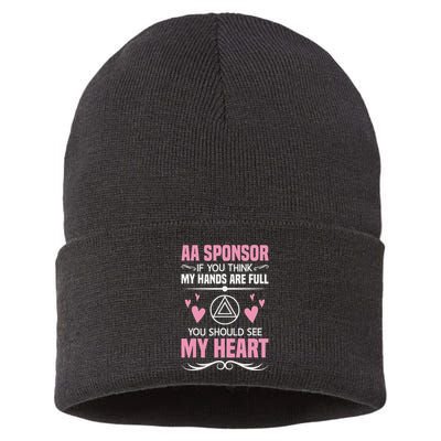 Alcoholics Anonymous Aa Sobriety Recovery Aa Na Sponsor Sustainable Knit Beanie