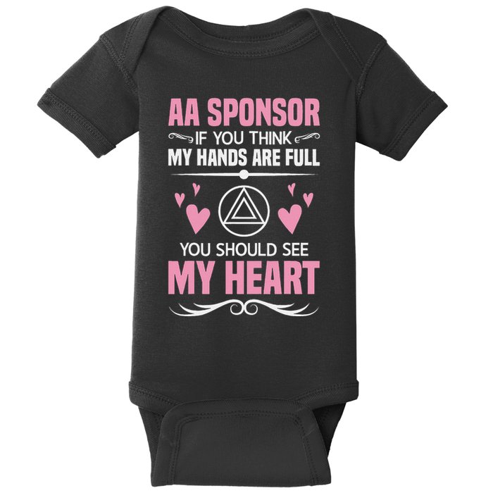 Alcoholics Anonymous Aa Sobriety Recovery Aa Na Sponsor Baby Bodysuit