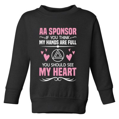 Alcoholics Anonymous Aa Sobriety Recovery Aa Na Sponsor Toddler Sweatshirt