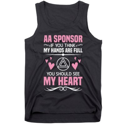 Alcoholics Anonymous Aa Sobriety Recovery Aa Na Sponsor Tank Top