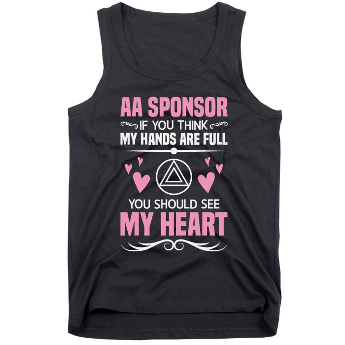 Alcoholics Anonymous Aa Sobriety Recovery Aa Na Sponsor Tank Top
