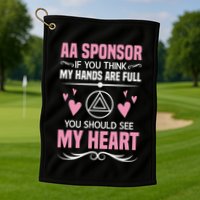 Alcoholics Anonymous Aa Sobriety Recovery Aa Na Sponsor Golf Towel