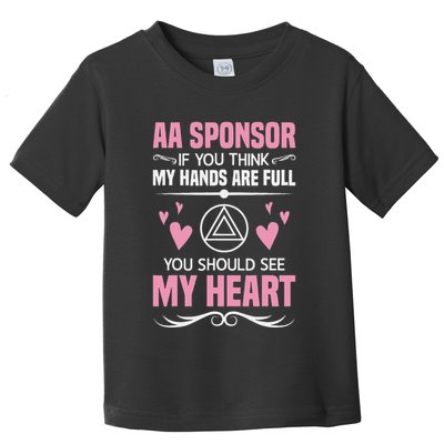 Alcoholics Anonymous Aa Sobriety Recovery Aa Na Sponsor Toddler T-Shirt
