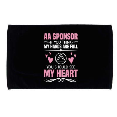 Alcoholics Anonymous Aa Sobriety Recovery Aa Na Sponsor Microfiber Hand Towel