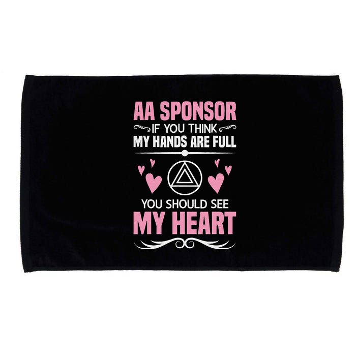 Alcoholics Anonymous Aa Sobriety Recovery Aa Na Sponsor Microfiber Hand Towel