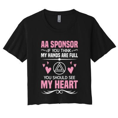 Alcoholics Anonymous Aa Sobriety Recovery Aa Na Sponsor Crop Top