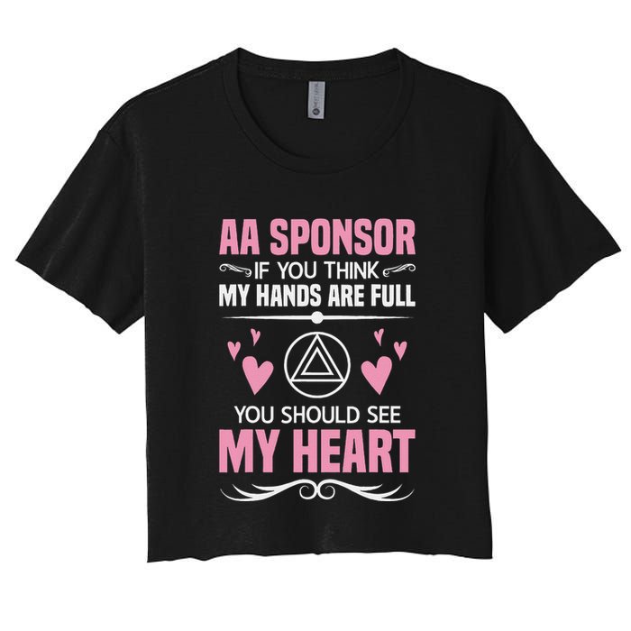 Alcoholics Anonymous Aa Sobriety Recovery Aa Na Sponsor Crop Top