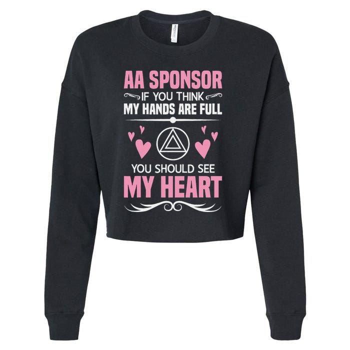 Alcoholics Anonymous Aa Sobriety Recovery Aa Na Sponsor Cropped Pullover Crew