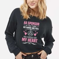 Alcoholics Anonymous Aa Sobriety Recovery Aa Na Sponsor Cropped Pullover Crew
