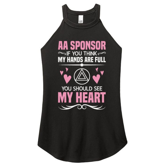 Alcoholics Anonymous Aa Sobriety Recovery Aa Na Sponsor Women's Perfect Tri Rocker Tank