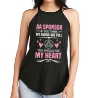 Alcoholics Anonymous Aa Sobriety Recovery Aa Na Sponsor Women's Perfect Tri Rocker Tank