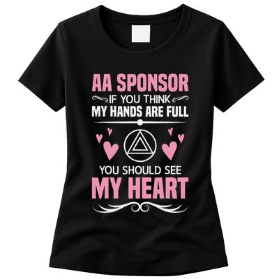 Alcoholics Anonymous Aa Sobriety Recovery Aa Na Sponsor Womens T-Shirt