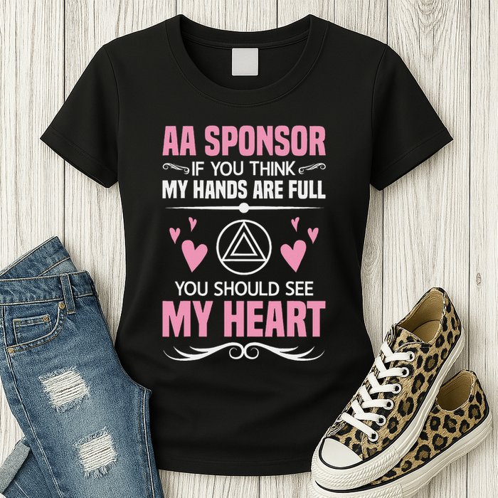 Alcoholics Anonymous Aa Sobriety Recovery Aa Na Sponsor Womens T-Shirt