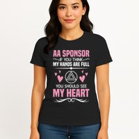 Alcoholics Anonymous Aa Sobriety Recovery Aa Na Sponsor Womens T-Shirt