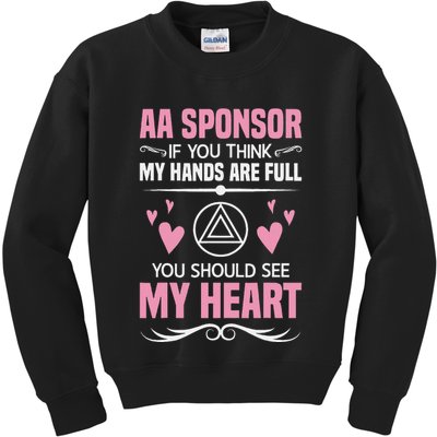 Alcoholics Anonymous Aa Sobriety Recovery Aa Na Sponsor Kids Sweatshirt