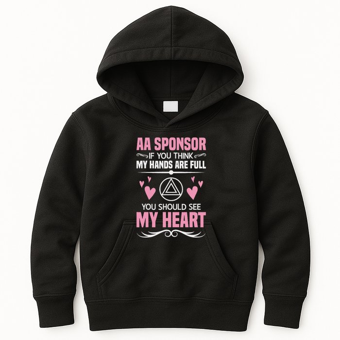 Alcoholics Anonymous Aa Sobriety Recovery Aa Na Sponsor Kids Hoodie