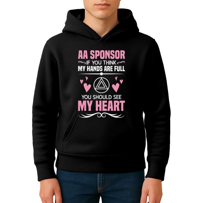 Alcoholics Anonymous Aa Sobriety Recovery Aa Na Sponsor Kids Hoodie