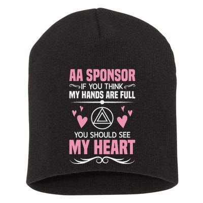 Alcoholics Anonymous Aa Sobriety Recovery Aa Na Sponsor Short Acrylic Beanie