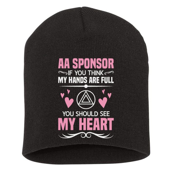 Alcoholics Anonymous Aa Sobriety Recovery Aa Na Sponsor Short Acrylic Beanie