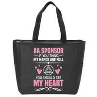Alcoholics Anonymous Aa Sobriety Recovery Aa Na Sponsor Zip Tote Bag
