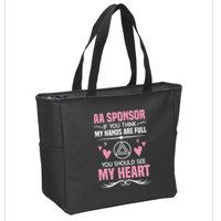 Alcoholics Anonymous Aa Sobriety Recovery Aa Na Sponsor Zip Tote Bag