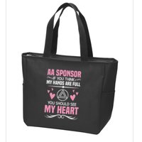 Alcoholics Anonymous Aa Sobriety Recovery Aa Na Sponsor Zip Tote Bag