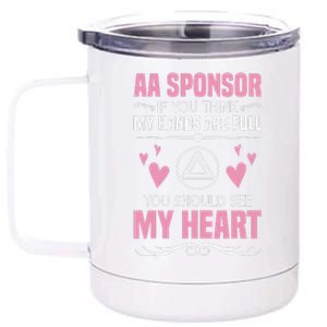 Alcoholics Anonymous Aa Sobriety Recovery Aa Na Sponsor 12 oz Stainless Steel Tumbler Cup