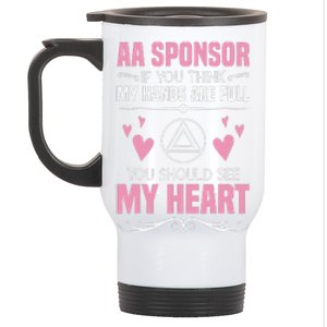 Alcoholics Anonymous Aa Sobriety Recovery Aa Na Sponsor Stainless Steel Travel Mug