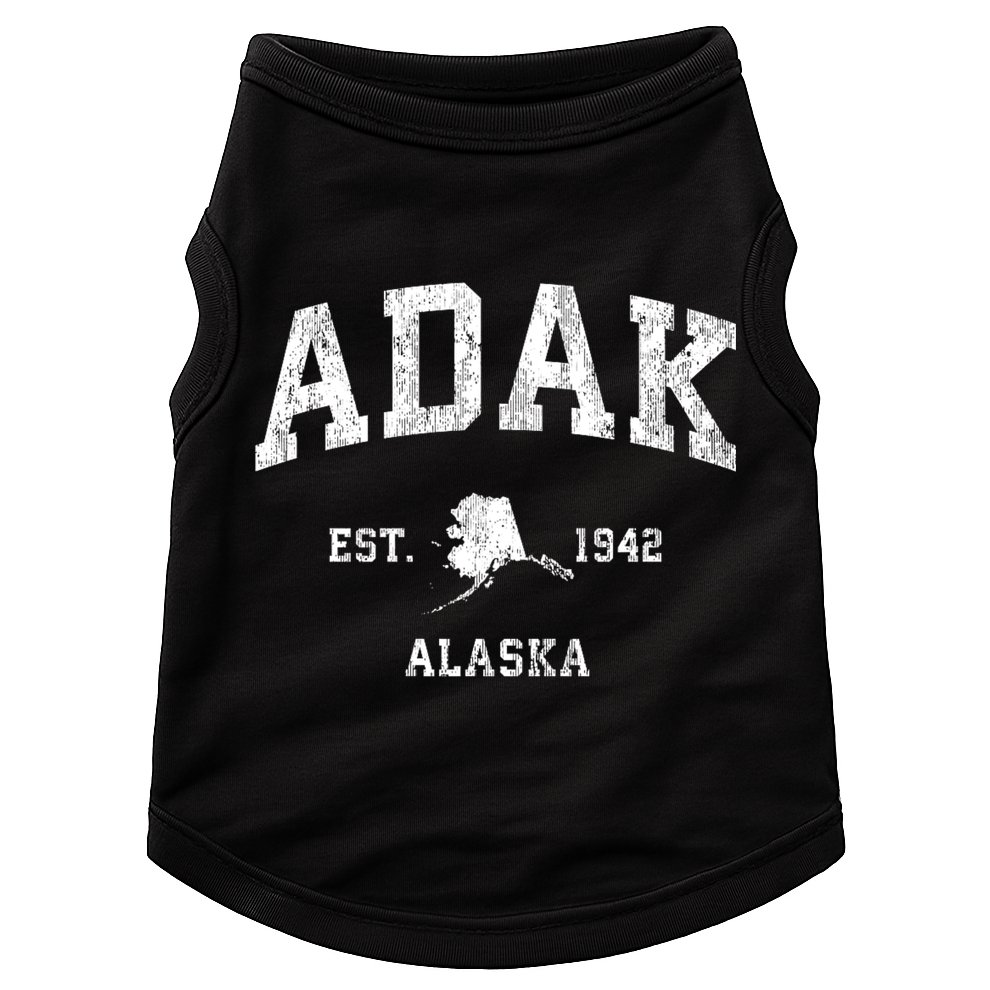 Adak Alaska Ak Vintage Athletic Sports Design Doggie Tank