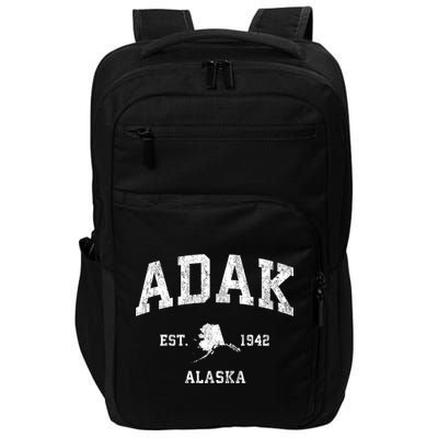 Adak Alaska Ak Vintage Athletic Sports Design Impact Tech Backpack