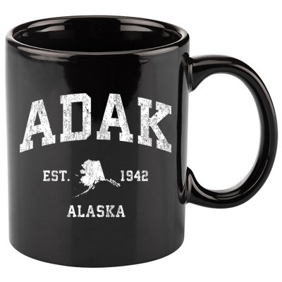 Adak Alaska Ak Vintage Athletic Sports Design 11oz C Handle Ceramic Mug