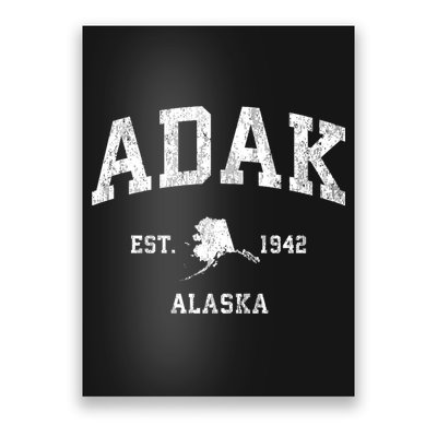 Adak Alaska Ak Vintage Athletic Sports Design Poster