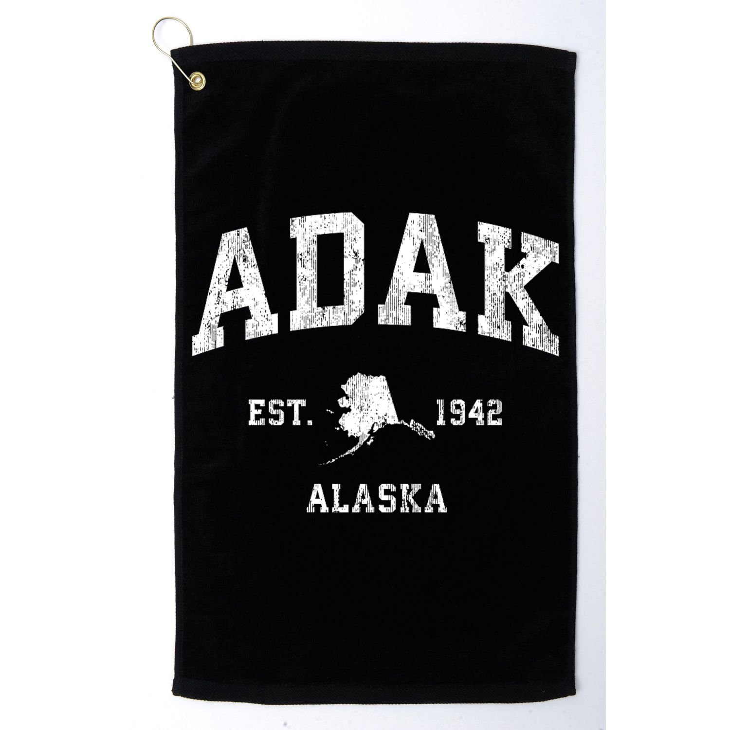 Adak Alaska Ak Vintage Athletic Sports Design Golf Towel